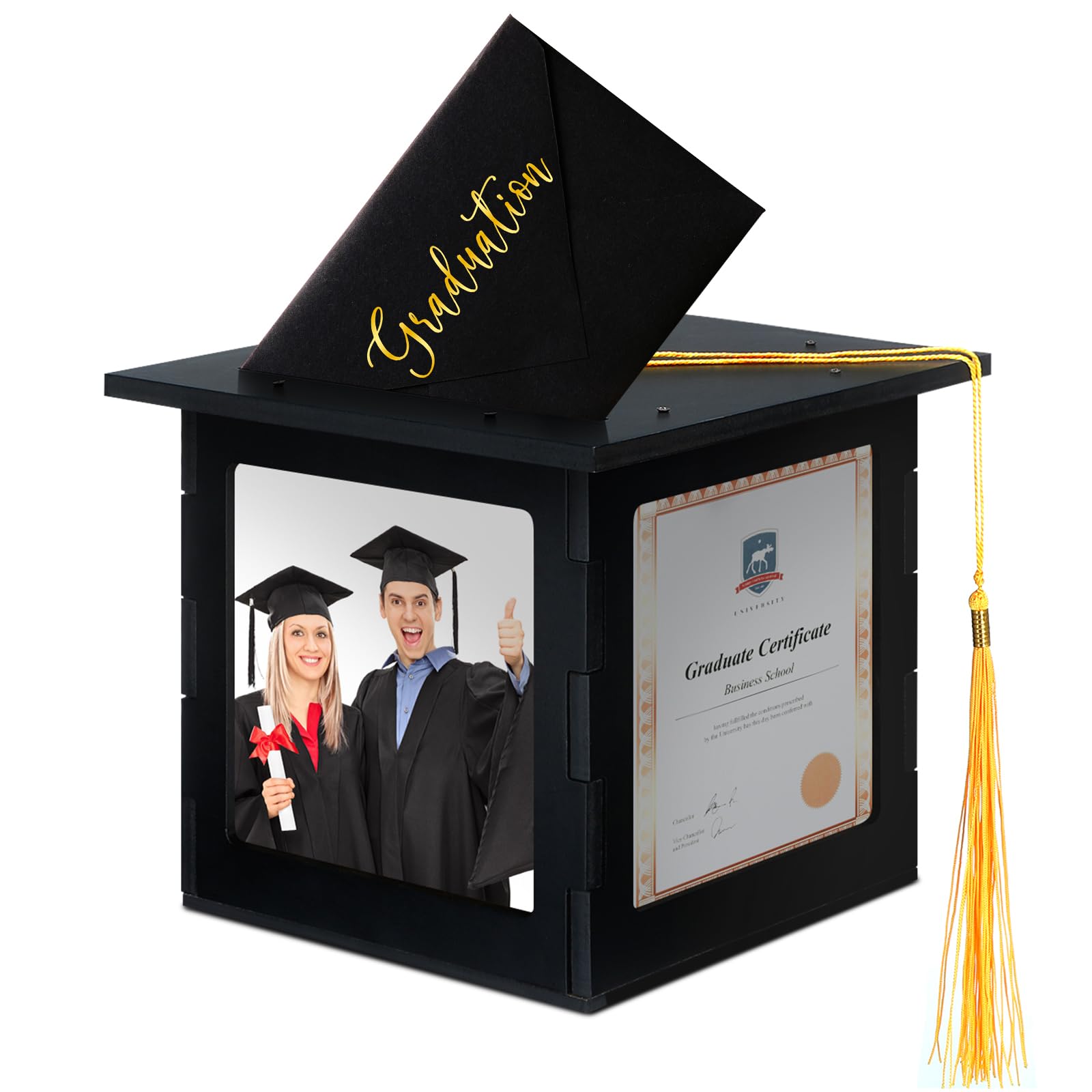 graduation ceremony Box/アクリルスタンド Amazon.com: Menkxi 2026 Wooden Graduation Card Box Holder for